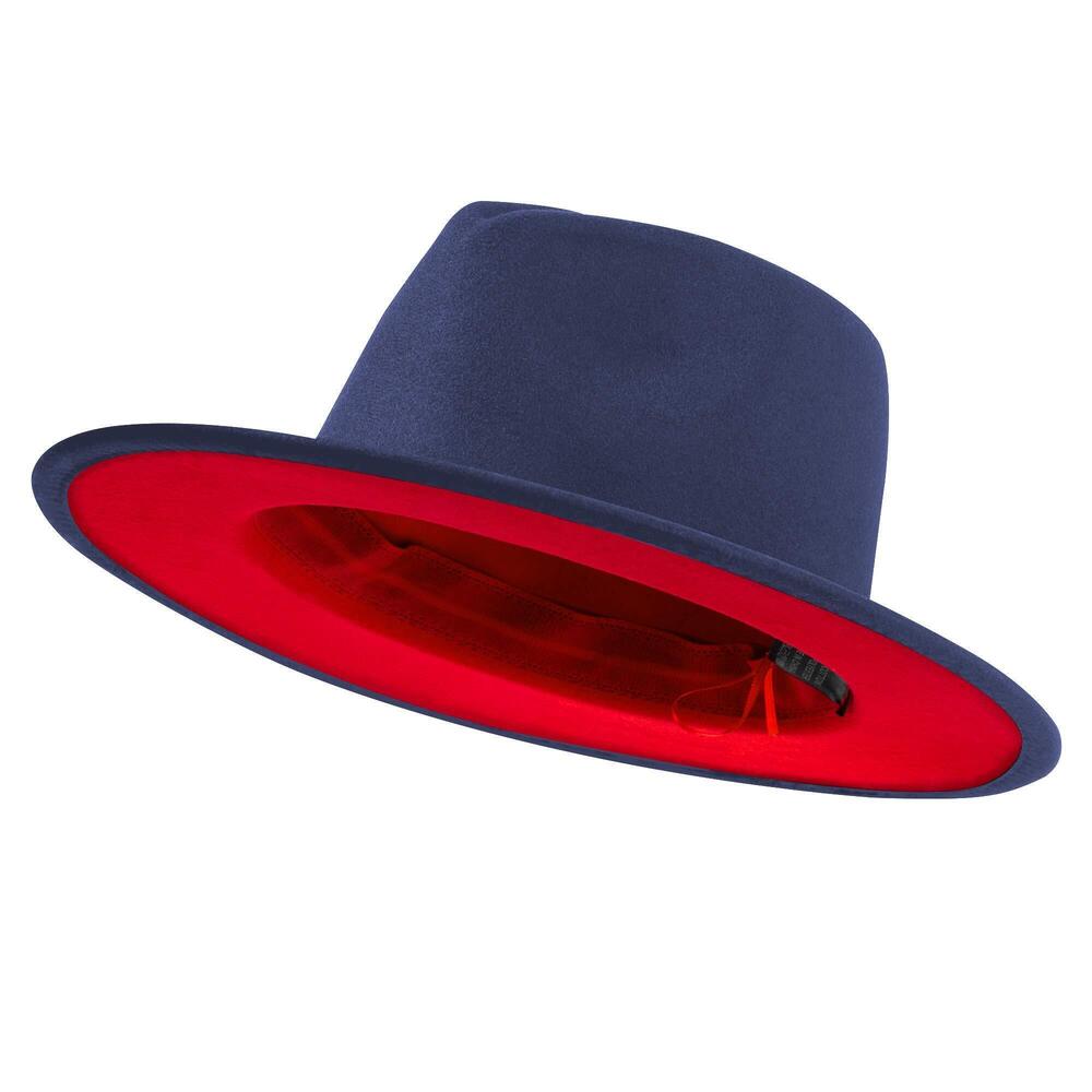 8579 Fedora Hats & Wide Brim Fedora Felt Panama Hat 's Dress Hats with Belt